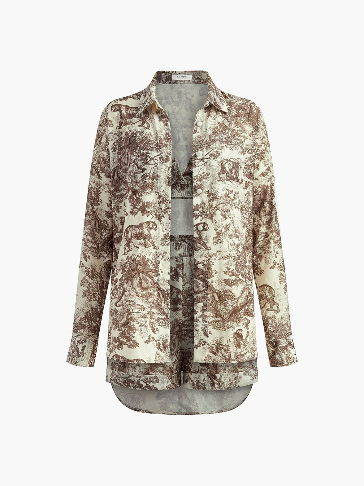 Ensemble Trois Pièces Floral Élégant