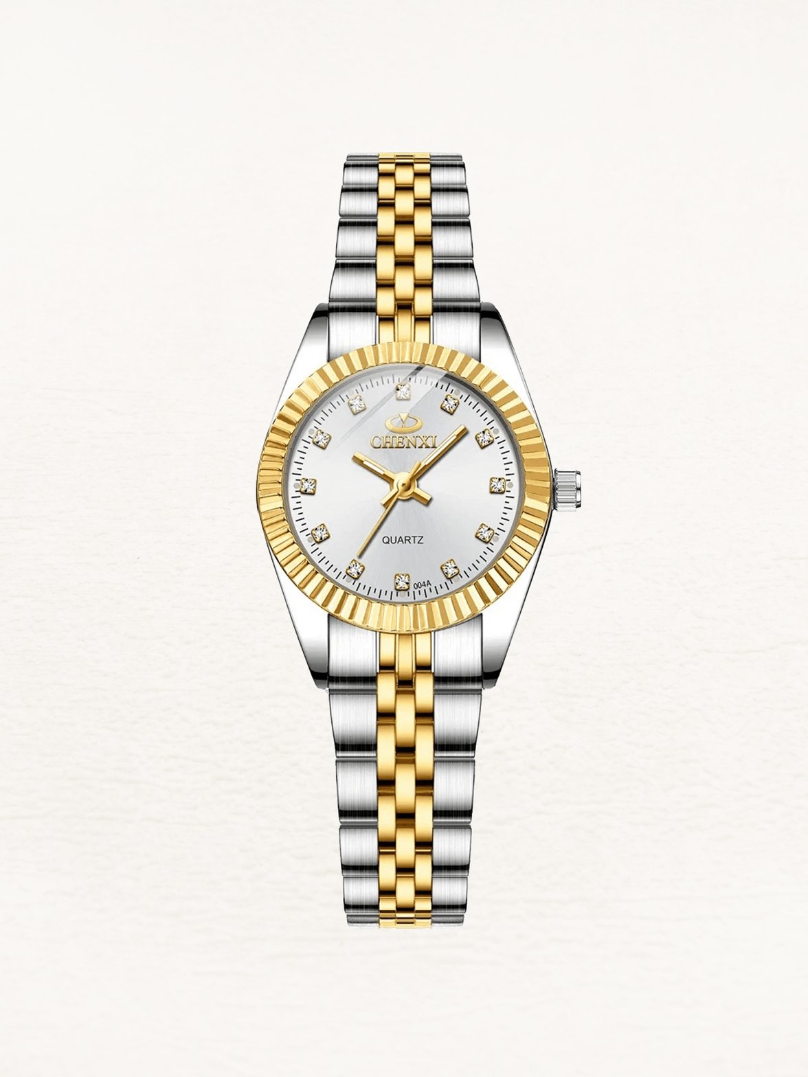 Montre Femme Élégante Bicolore Or et Acier - Foivo