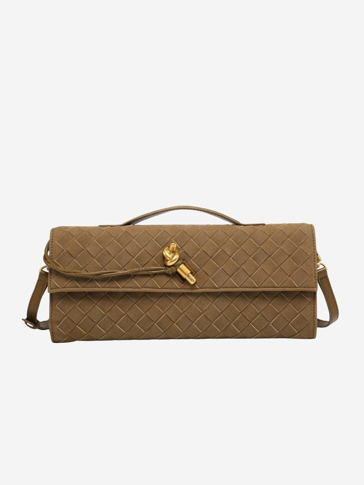 Pochette Chic en Cuir Tressé
