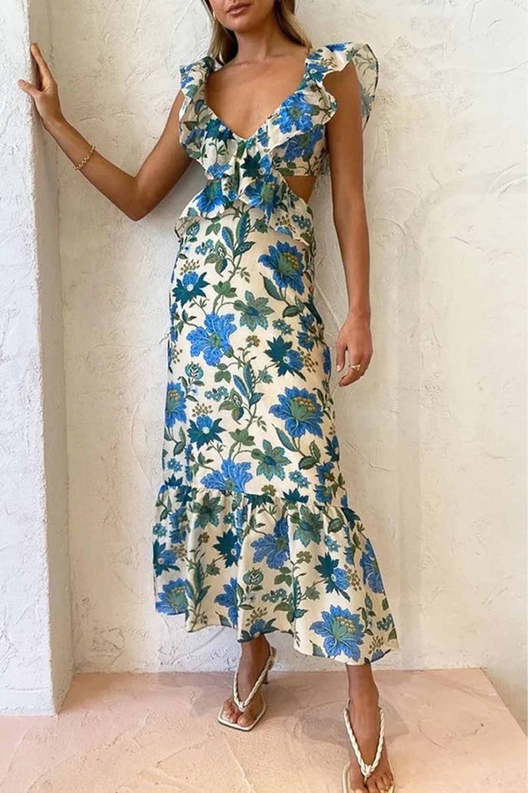 Robe Élégante Fleurs Décorées