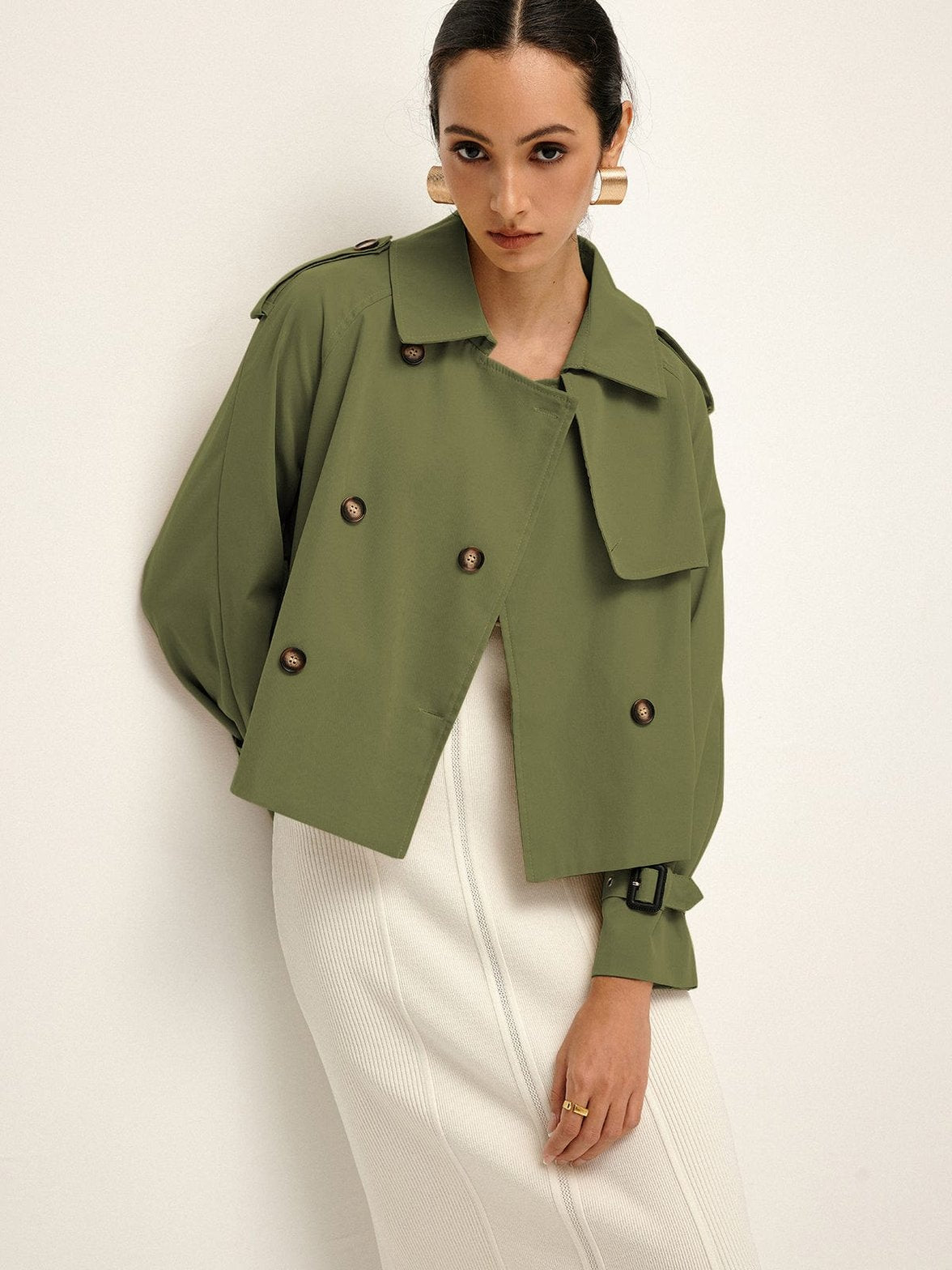 Manteau Classique à Fermeture Éclair