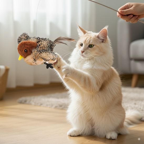 Jouet Chat Amusant Oiseau Sonnant - blxckfr