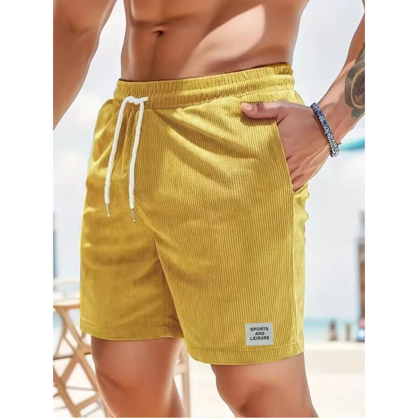 Cordes d'été Légères à Côtes pour Homme
