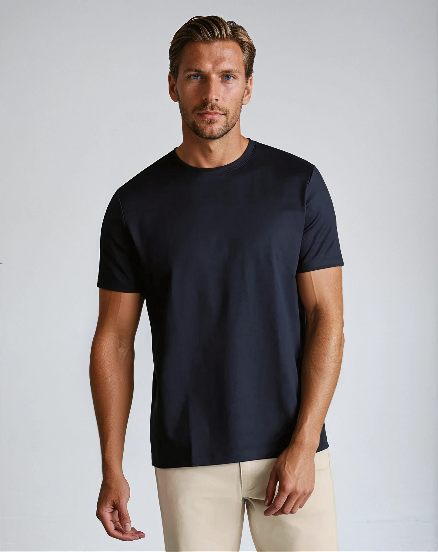 Tee en Coton Supérieur Taille Parfaite Élégante - Foivo