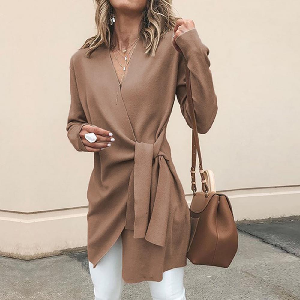 Veste Longue Élégante avec Ceinture