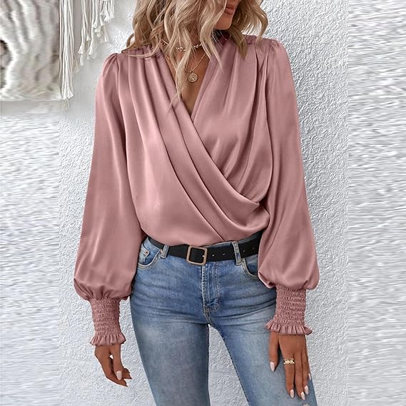 Blouse Féminine Manches Longues | Chic et Douce pour Tous les Jours