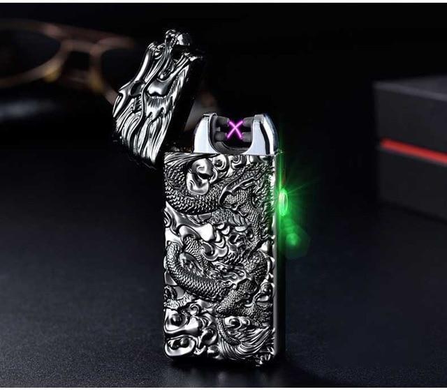 Allumeur Réchargeable Gravé Dragon Flamme