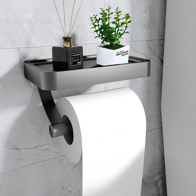 Support de Rouleau de Papier Noir Élégant