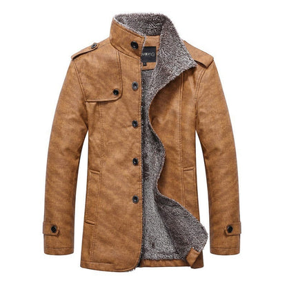 Veste Cuir Artificiel Hiver Homme