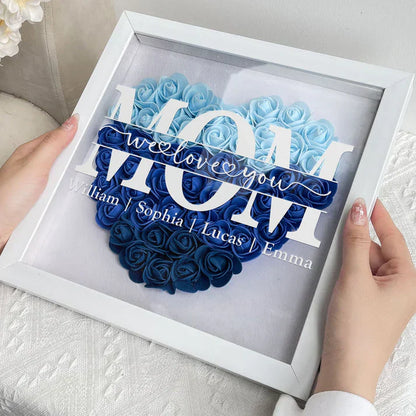 Cœur Floral Customisé - Cadeau Mère Émouvant