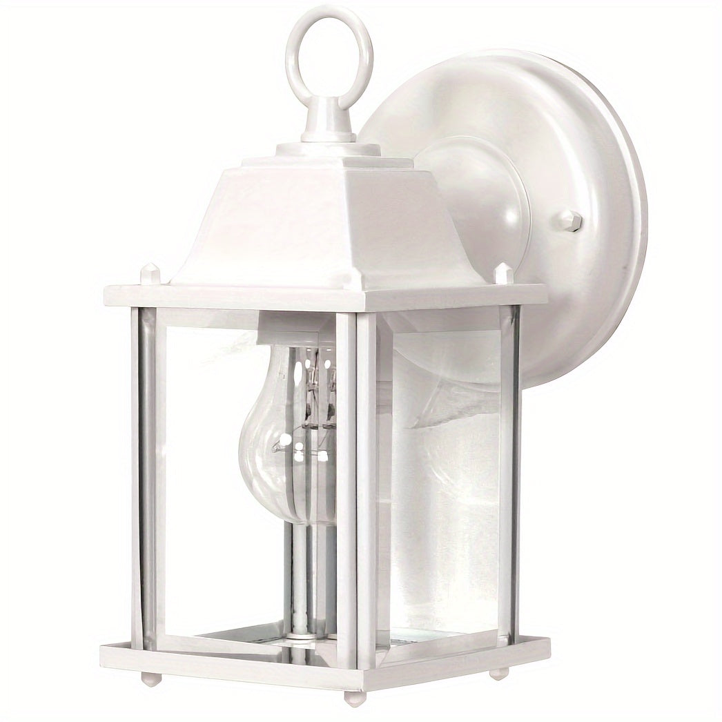 Lampe Extérieure Murale en Verre avec Cadre Métallique