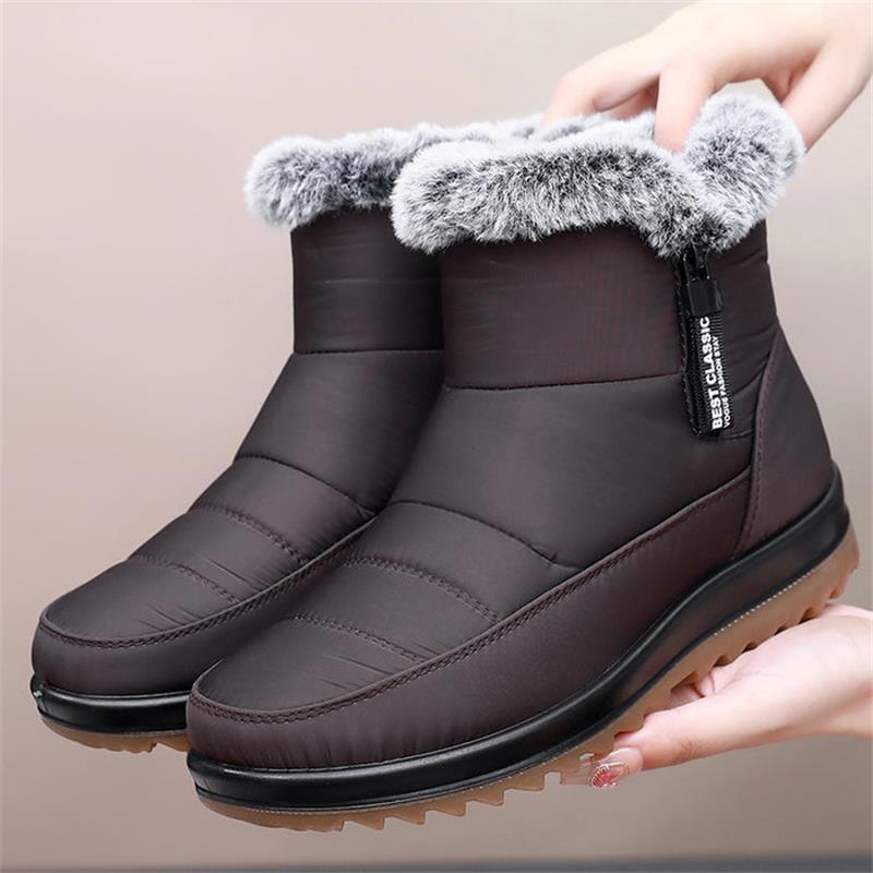 Bottes Femme avec semelle caoutchouc antidérapante