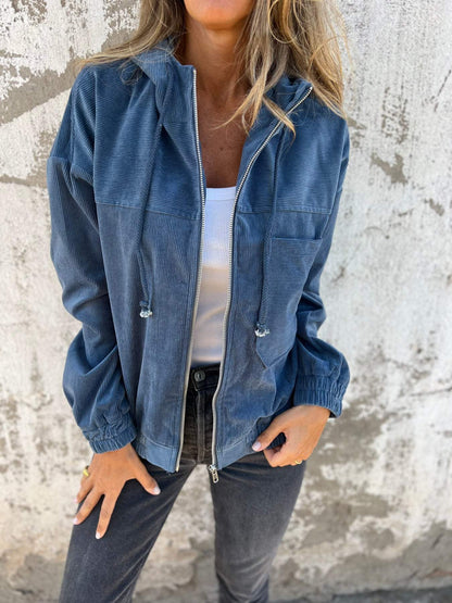 Veste à capuche zippée avec poche réversible ➡️ Parka à capuche zippée avec poches côté - BlxckFR