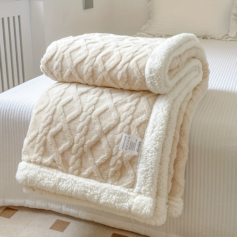 Plaid Fleece Douillet Réversible pour Toute la Famille