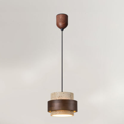 Lampe de Chevet Chaleureuse en Bois et Pierre