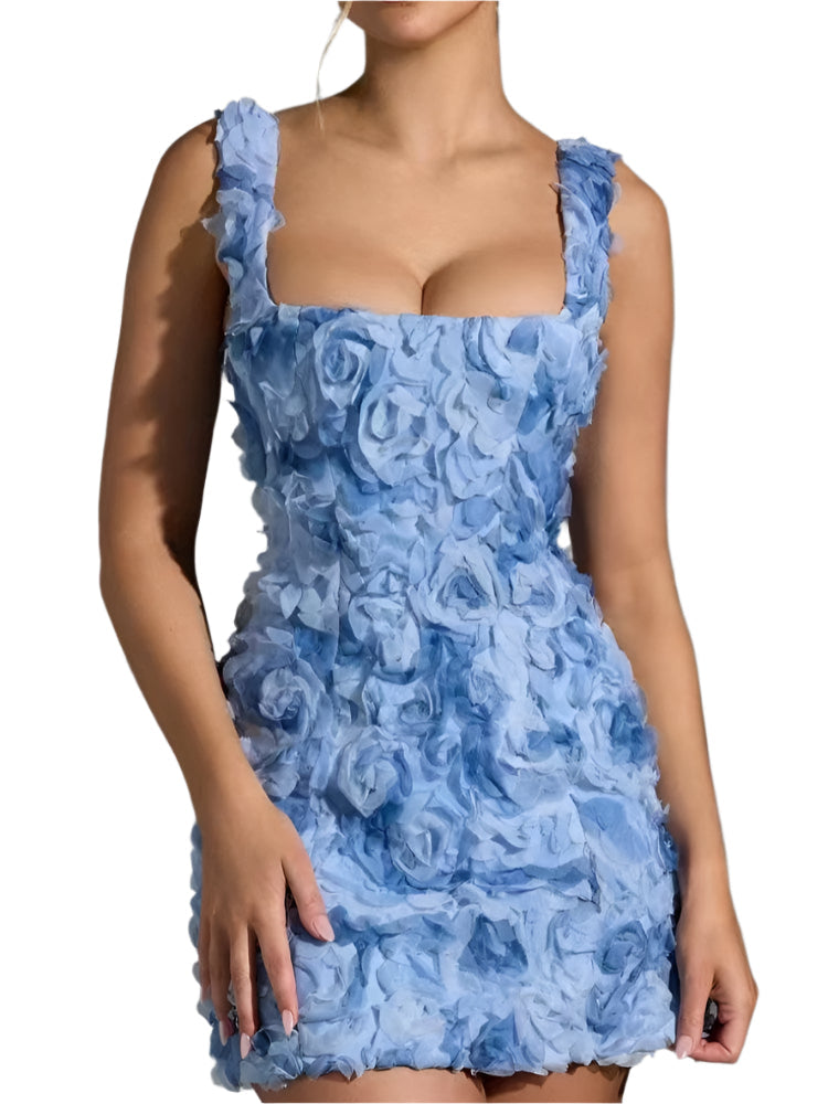 Robe Courte Fleurie Élégante - BlxckFR