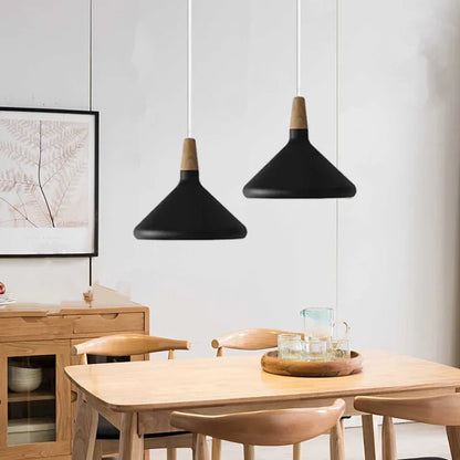 Lampe Suspension Originale - Aluminium et Bois au Style Chic et Contemporain