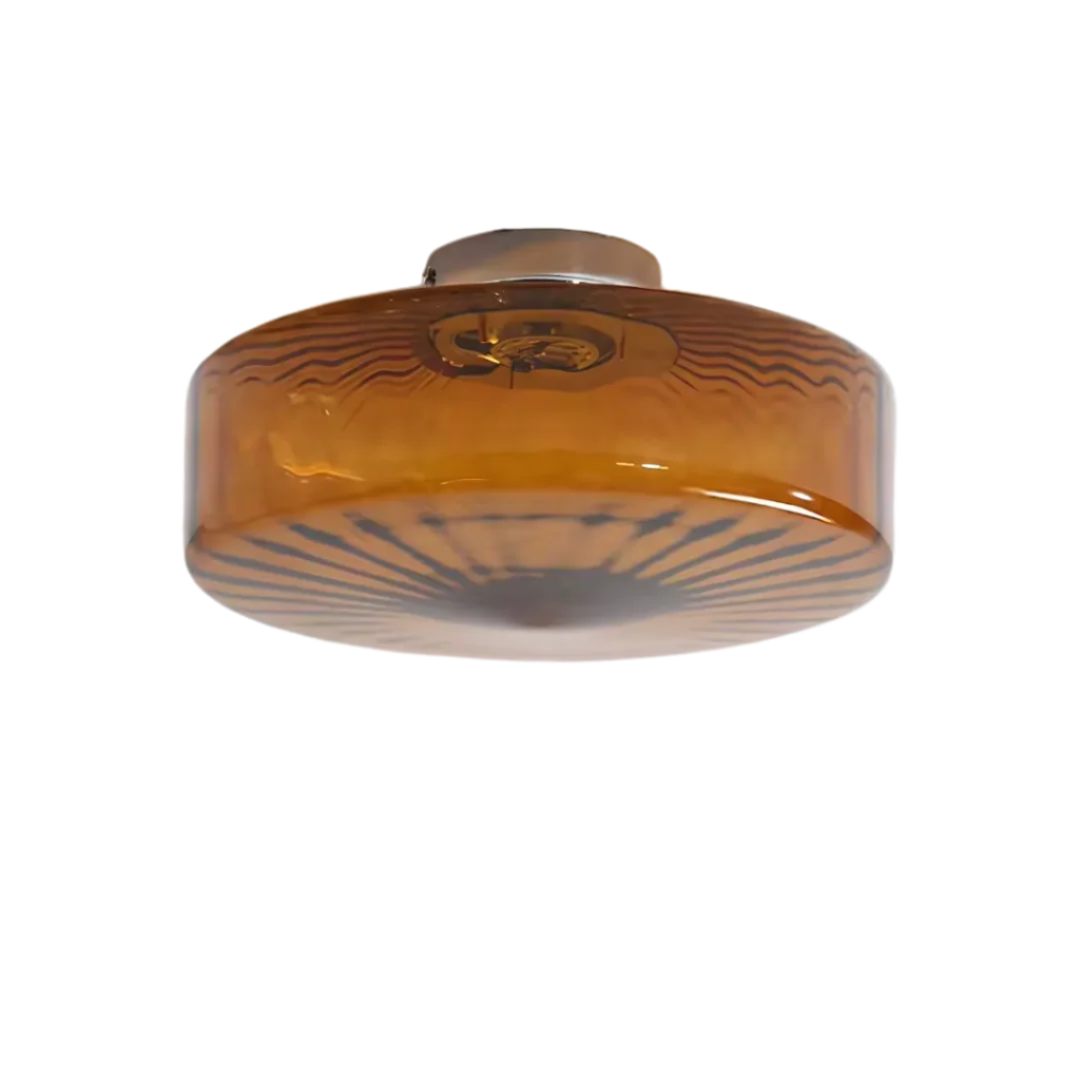 Lampe Plafond Verre Ambre Décoratif - BlxckFR