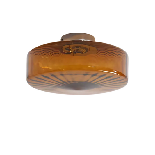 Lampe Plafond Verre Ambre Décoratif - BlxckFR