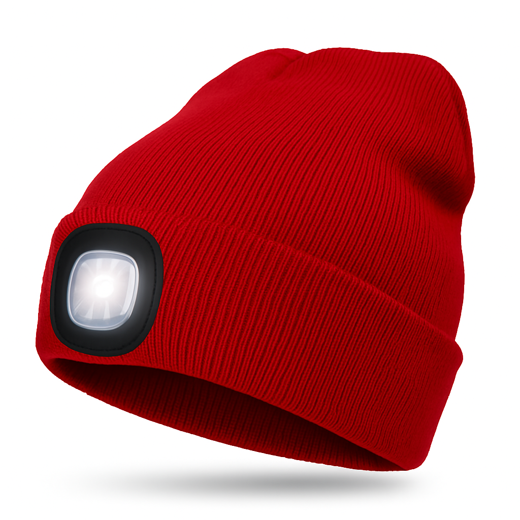 Bonnet Lumineux avec Lampe Frontale Réchargeable