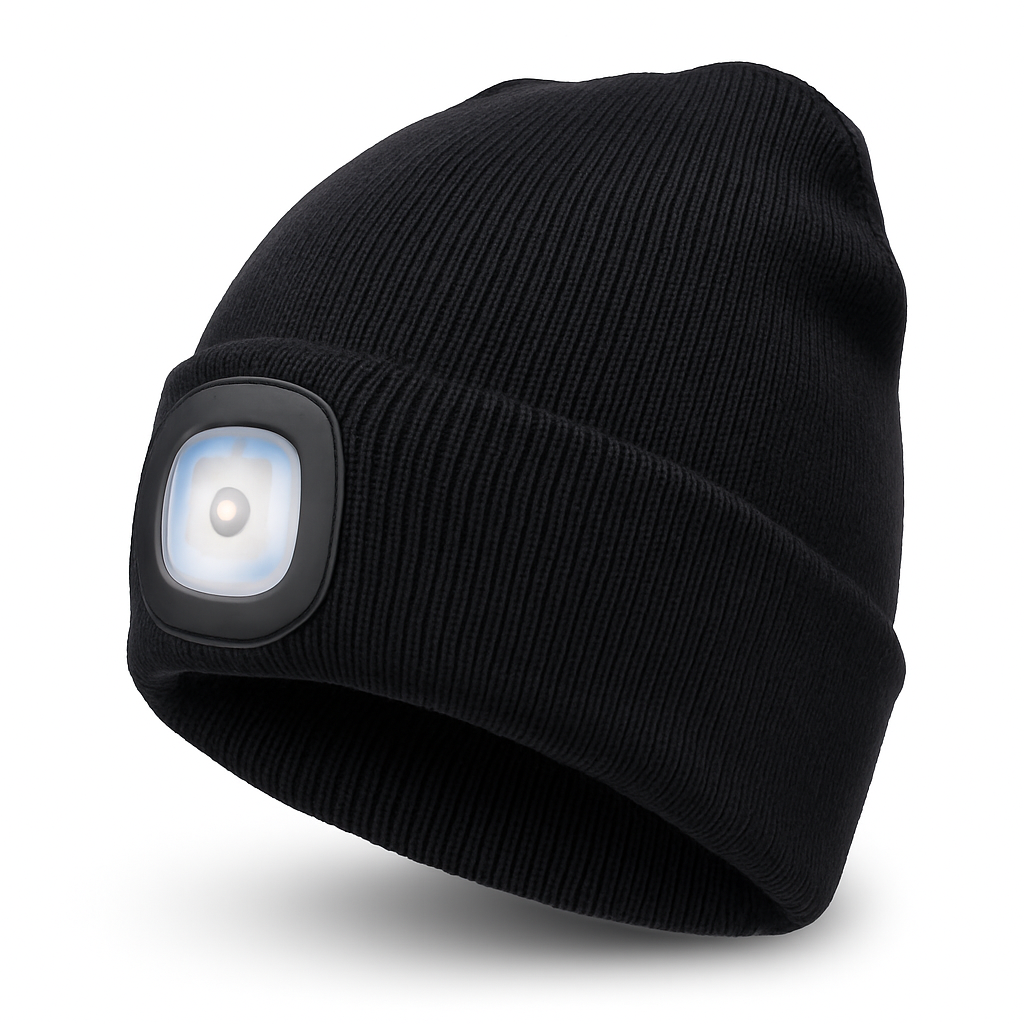 Bonnet Lumineux avec Lampe Frontale Réchargeable
