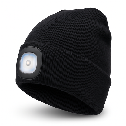 Bonnet Lumineux avec Lampe Frontale Réchargeable