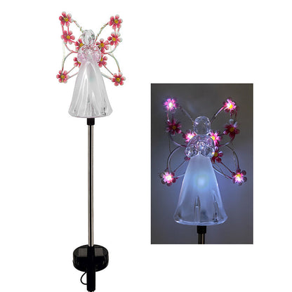 Lampe Solaire Ange LED Jardin Élégante