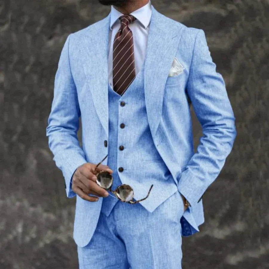 Costume Homme Élégant en Tissu Doux et Aéré