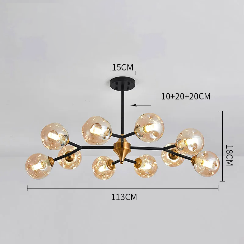Luminaire Plafond Verre Élégant LED - Éclairage Design pour Intérieur