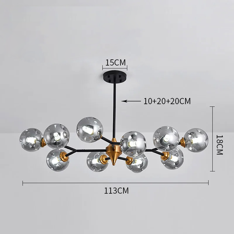 Luminaire Plafond Verre Élégant LED - Éclairage Design pour Intérieur