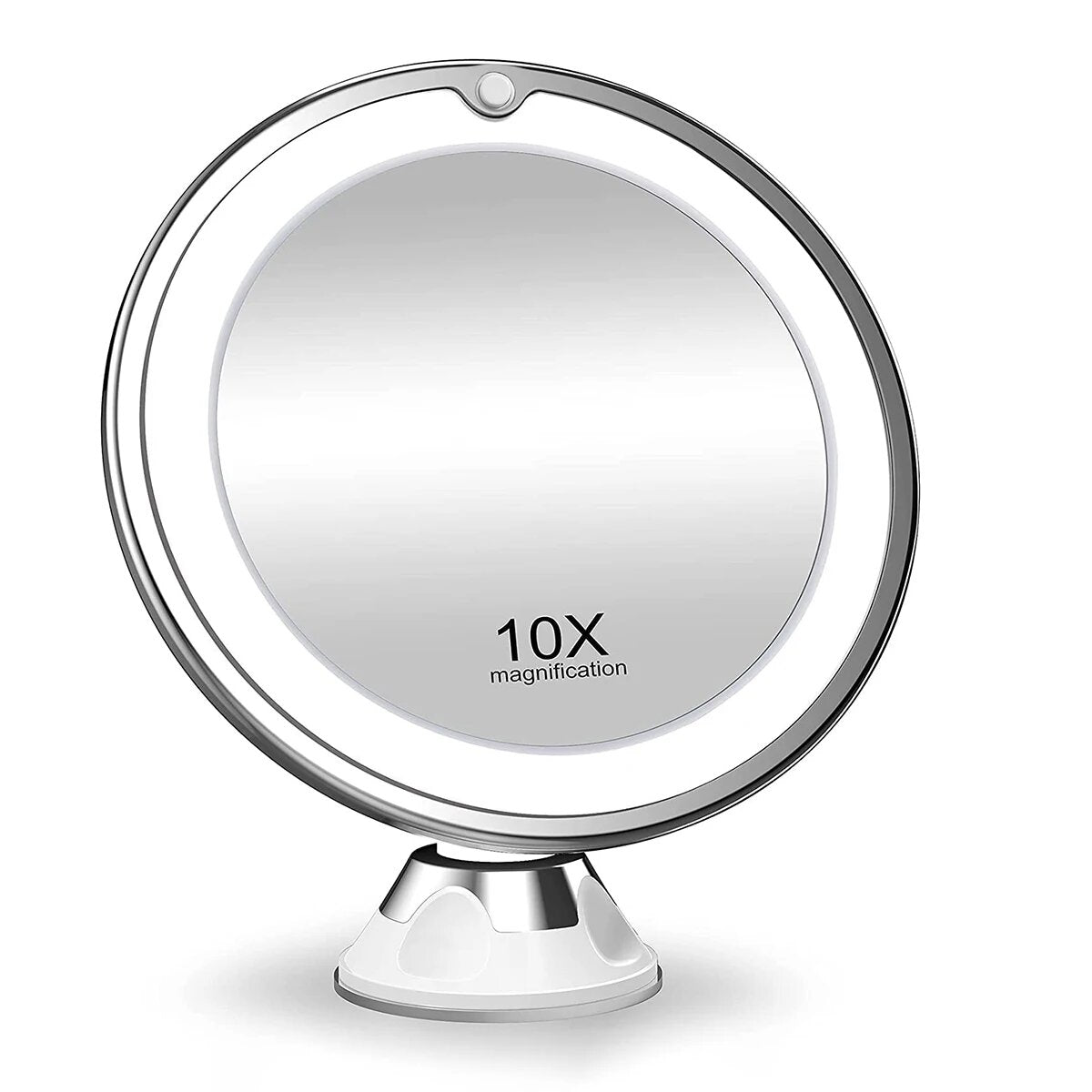 Miroir LED Grossissant 10x avec Rotation et Lumière Jour - Foivo