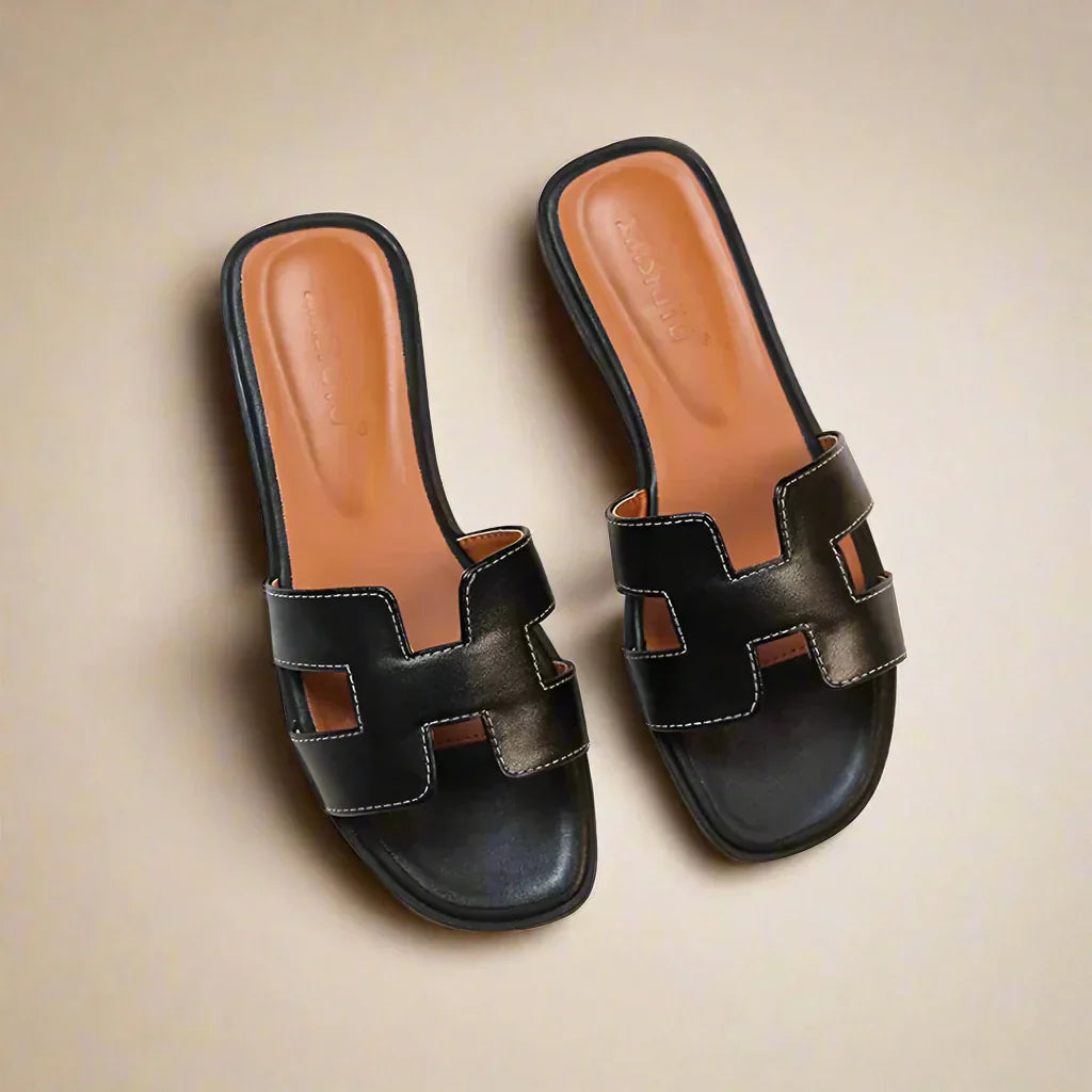 Sandales Femmes | Mules de Plage Chics en Cuir Synthétique