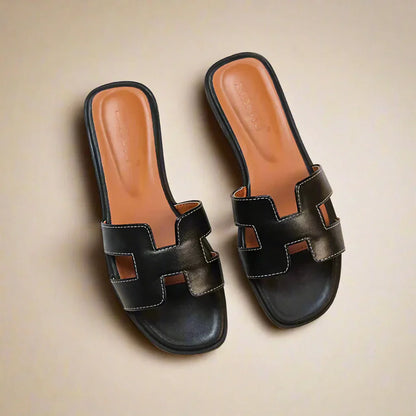 Sandales Femmes | Mules de Plage Chics en Cuir Synthétique