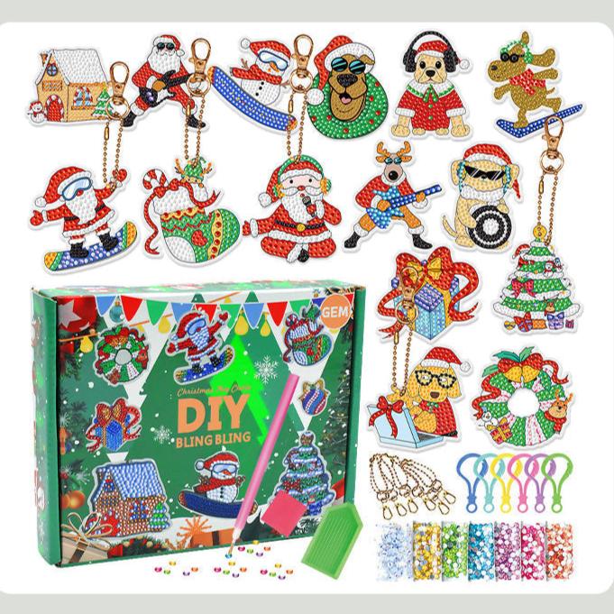 Bijoux de Noël | Cadeau Surprise - Décoration Diamant Clé Porte-bonheur Boîte Mystère