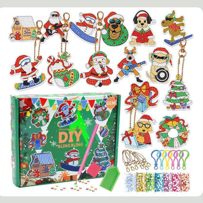 Bijoux de Noël | Cadeau Surprise - Décoration Diamant Clé Porte-bonheur Boîte Mystère