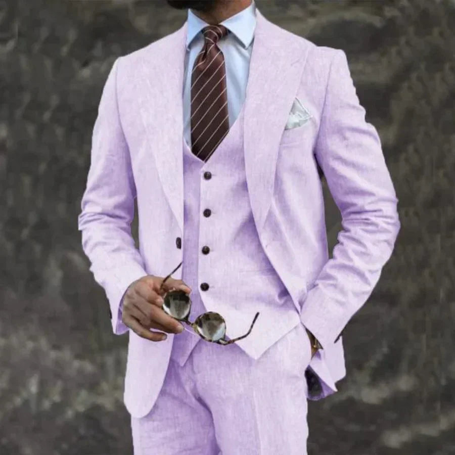 Costume Homme Élégant en Tissu Doux et Aéré