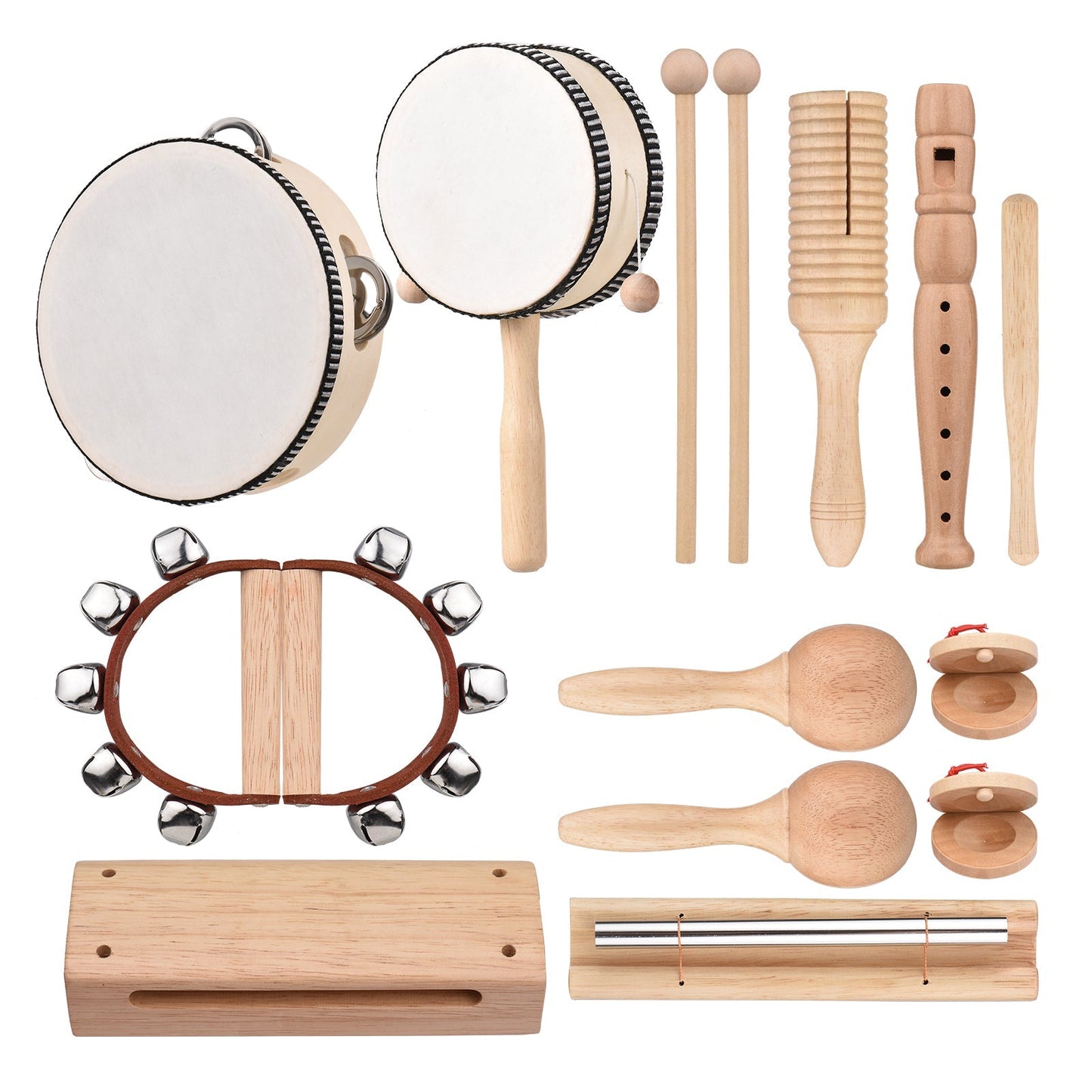 Jouets Éducatifs Musique Enfants - Jeu d'Instruments de Musique en Bois - BlxckFR