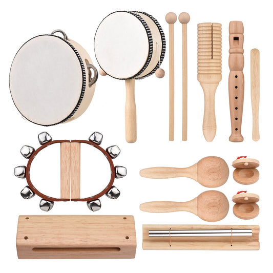 Jouets Éducatifs Musique Enfants - Jeu d'Instruments de Musique en Bois - BlxckFR
