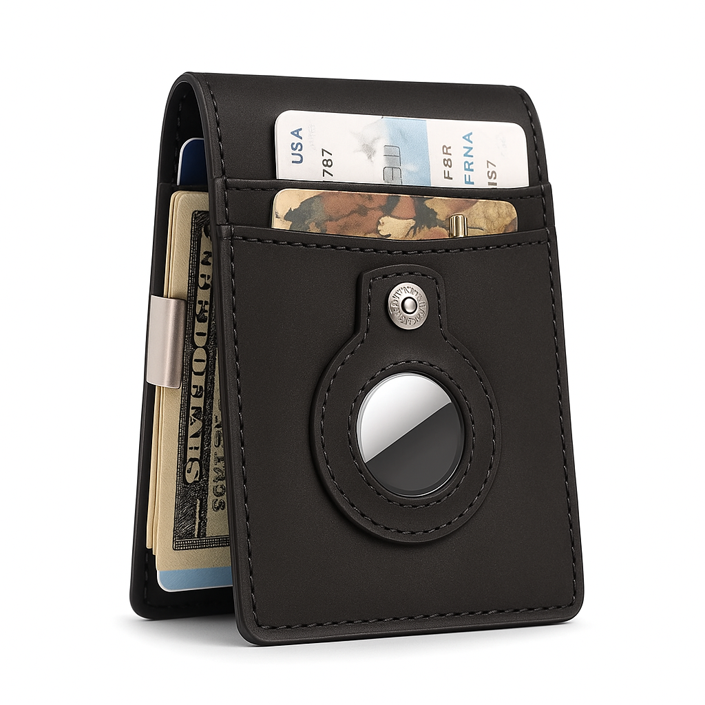 Portefeuille Cuir Fin Protecteur de Cartes Mini - BlxckFR
