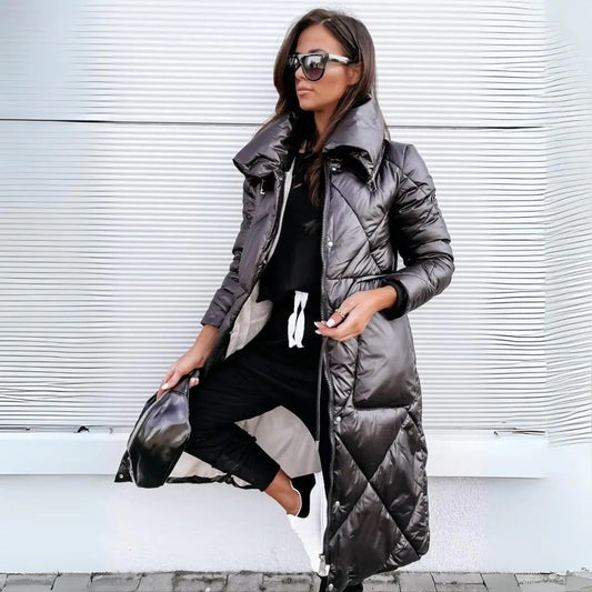 Manteau Hiver Doublé avec Poches et Fermeture Éclair - BlxckFR