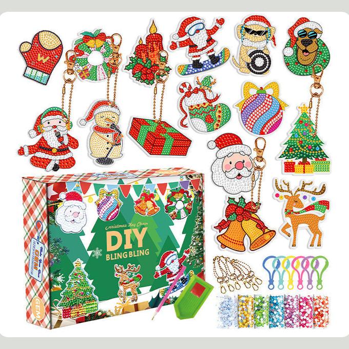 Bijoux de Noël | Cadeau Surprise - Décoration Diamant Clé Porte-bonheur Boîte Mystère