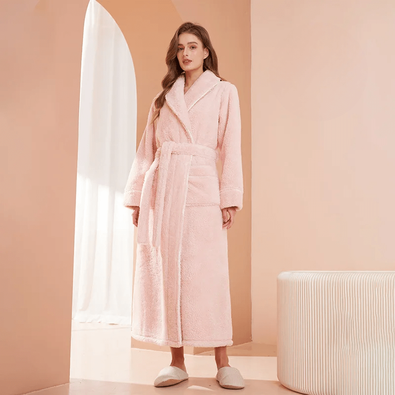 Peignoir Polaire Douillet avec Ceinture