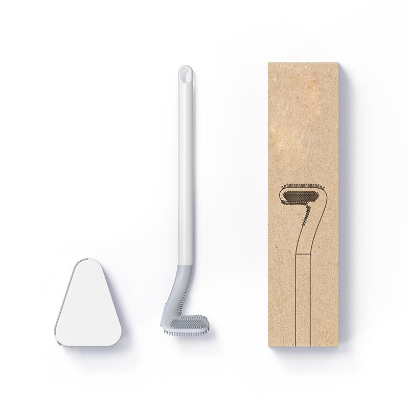Brosse de Toilette Silikon avec Support Murale