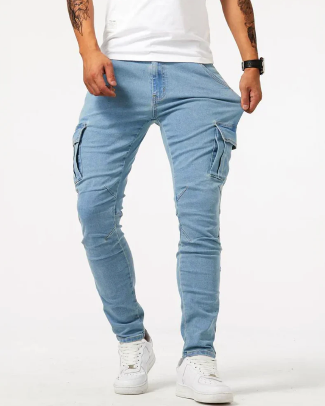 Jean Cargo Décontracté Homme