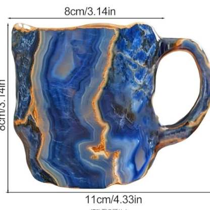 Tasse Artisanale en Cristal Minéral Isolante Compatible Micro-ondes