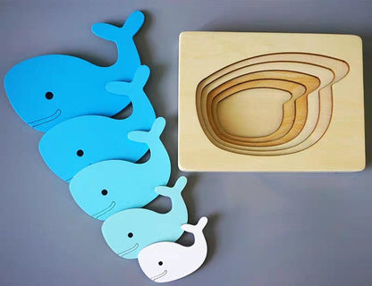 Jeu Éducatif En Bois - Puzzle Animal 3D Pour Enfants