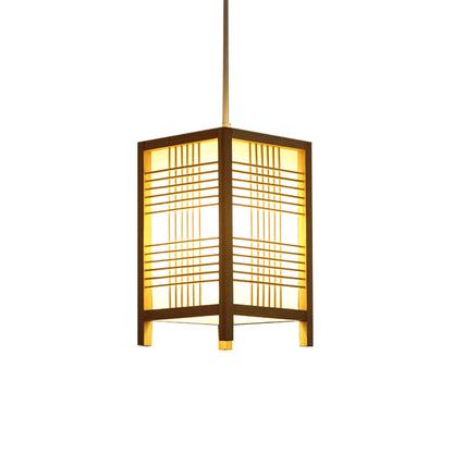 Lanterne en bois Japonaise Élégante - Décoration d'intérieur Chaleureuse