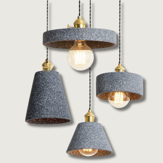 Lampe Suspendue Béton Chic avec Cordon Adjustable - Foivo