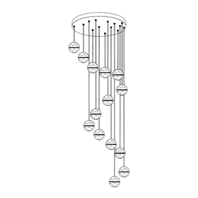 Luminaire Cristal Luxe Réglable