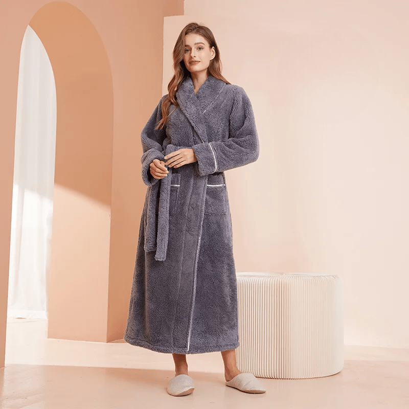 Peignoir Polaire Douillet avec Ceinture